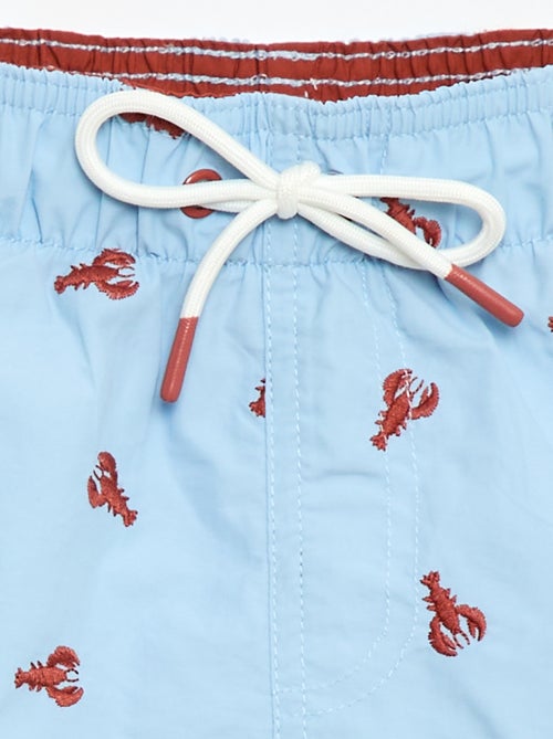 Calções de banho com estampado tropical integral - Kiabi