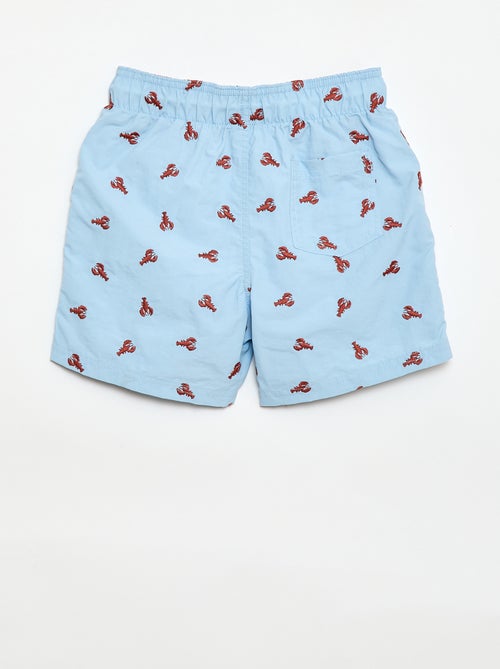 Calções de banho com estampado tropical integral - Kiabi