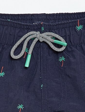 Calções de banho com estampado tropical integral