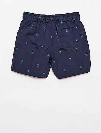 Calções de banho com estampado tropical integral