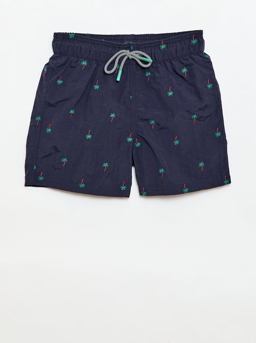 Calções de banho com estampado tropical integral - Kiabi