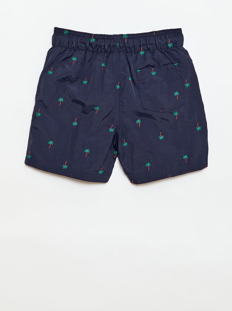 Calções de banho com estampado tropical integral Azul - Kiabi