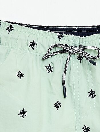 Calções de banho com estampado tropical integral