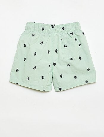 Calções de banho com estampado tropical integral