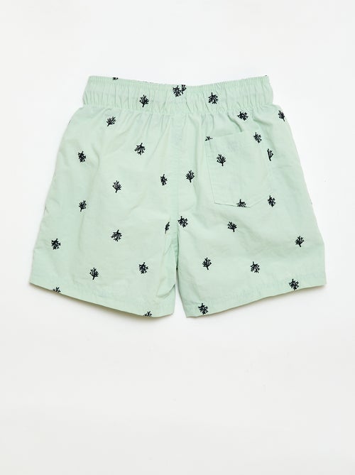 Calções de banho com estampado tropical integral - Kiabi