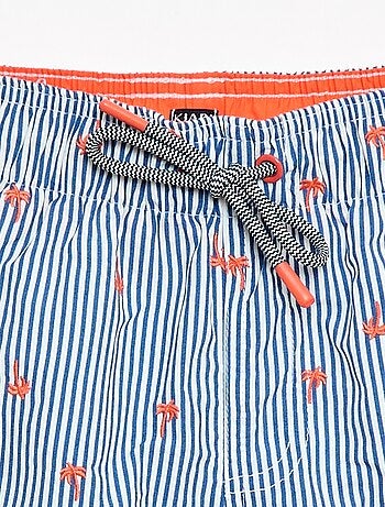 Calções de banho com estampado tropical integral