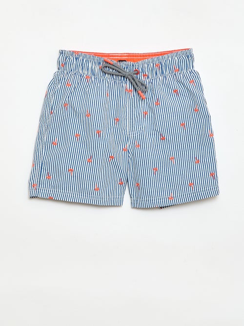 Calções de banho com estampado tropical integral - Kiabi