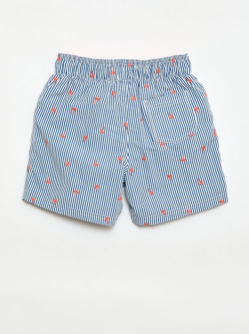 Calções de banho com estampado tropical integral - Kiabi