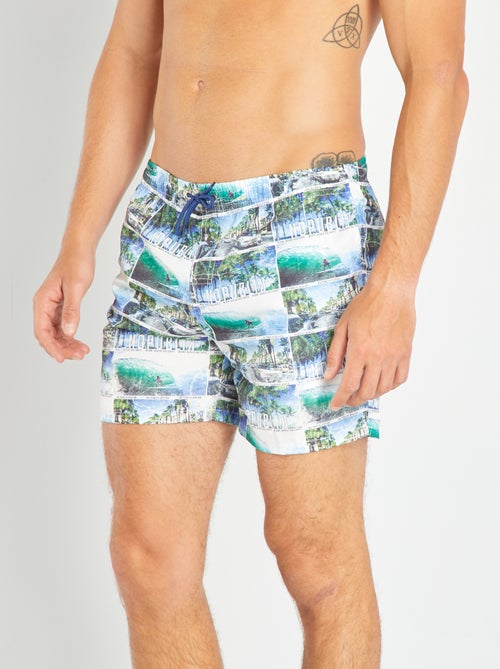 Calções de banho com estampado - Kiabi