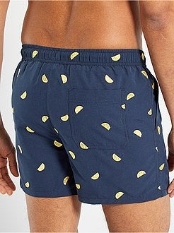 Calções de banho com motivos bordados - Kiabi