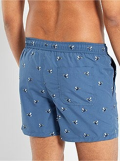 Calções de banho com motivos bordados - Kiabi