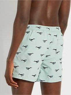 Calções de banho com motivos bordados - Kiabi