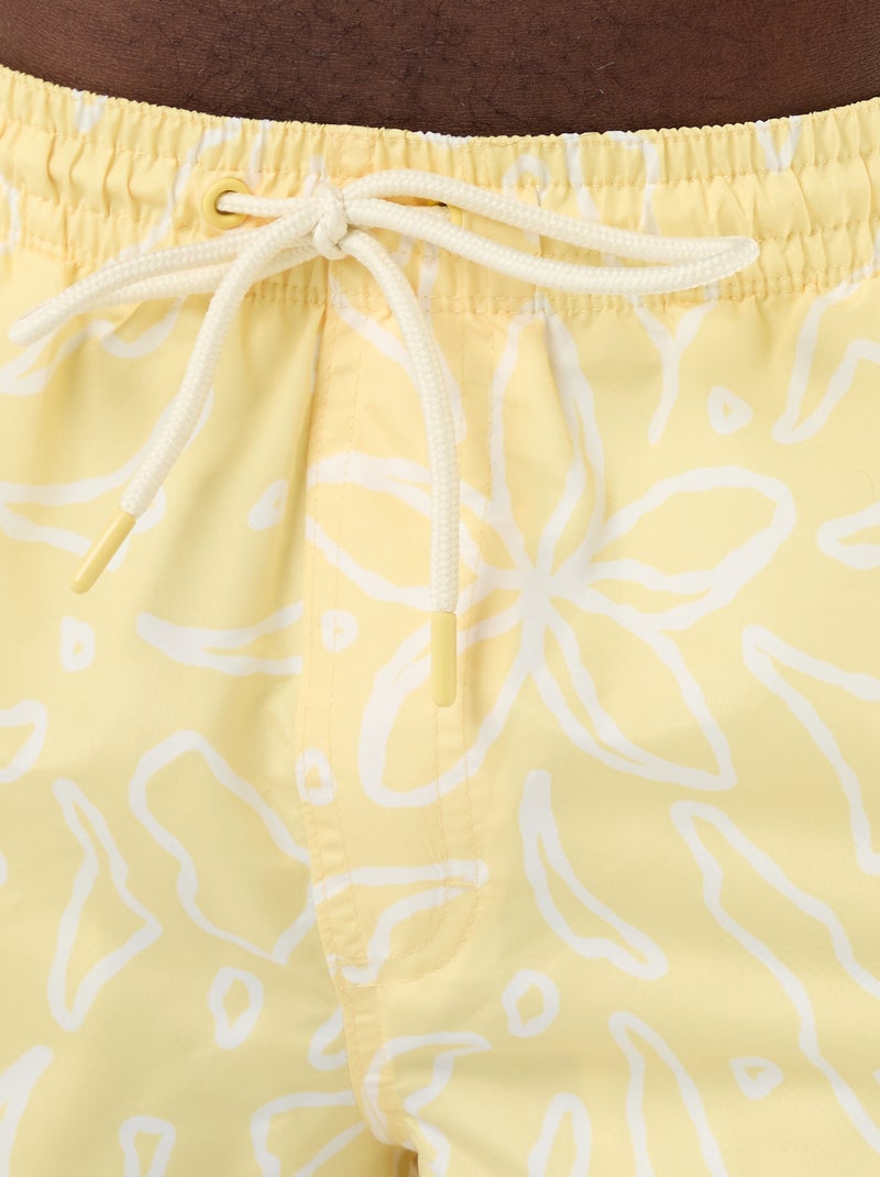 Calções de banho com padrão Amarelo - Kiabi
