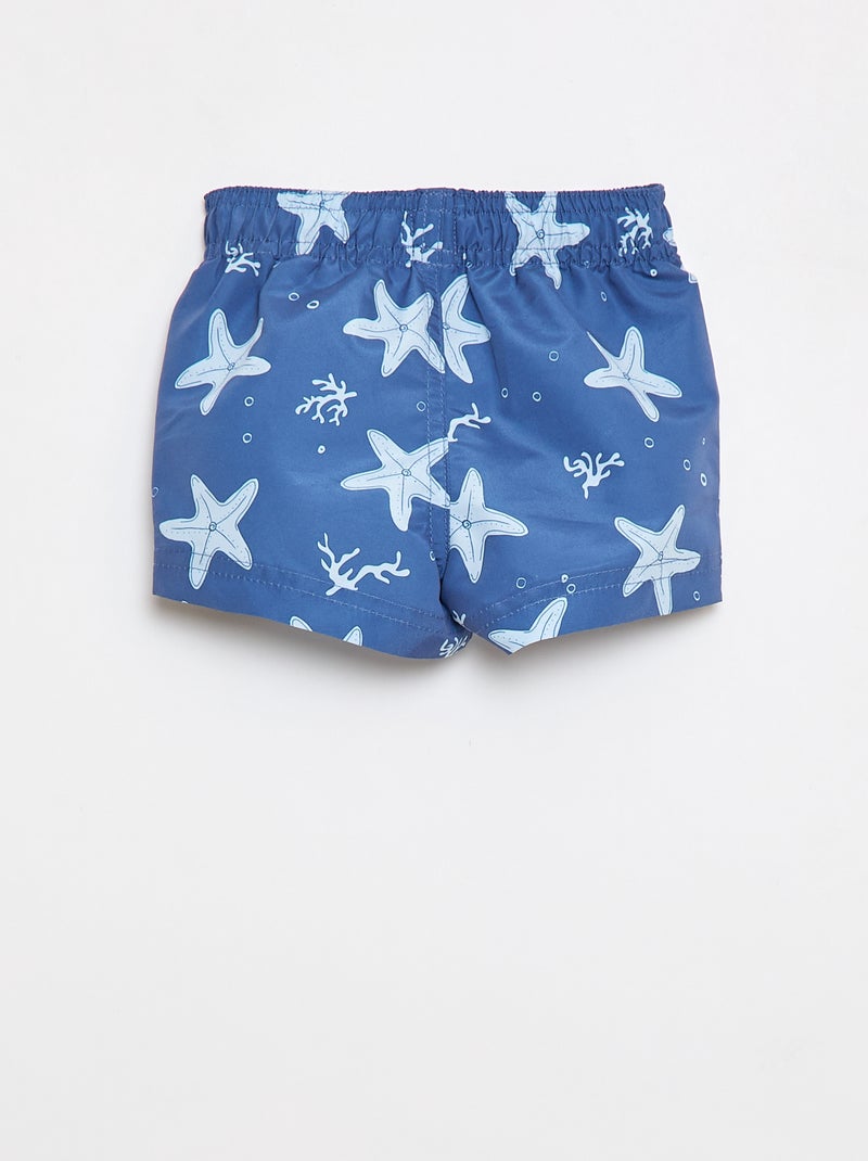 Calções de banho com padrão Azul - Kiabi