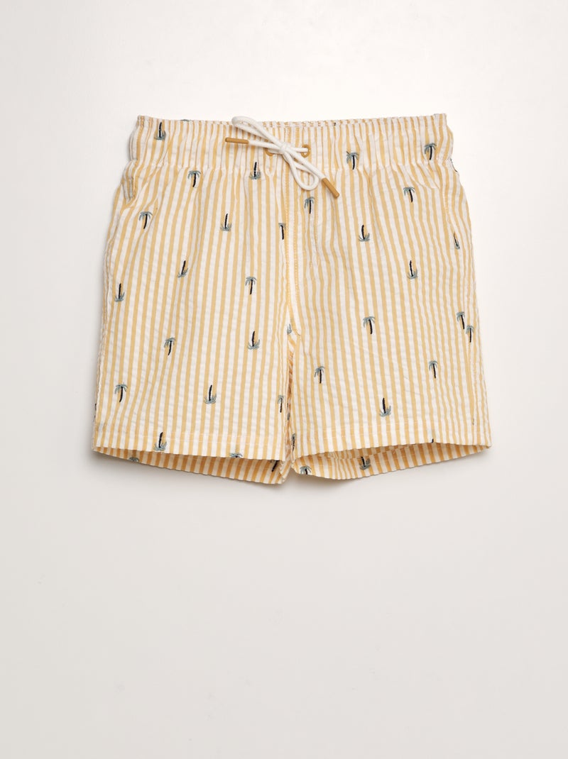 Calções de banho crepe AMARELO - Kiabi