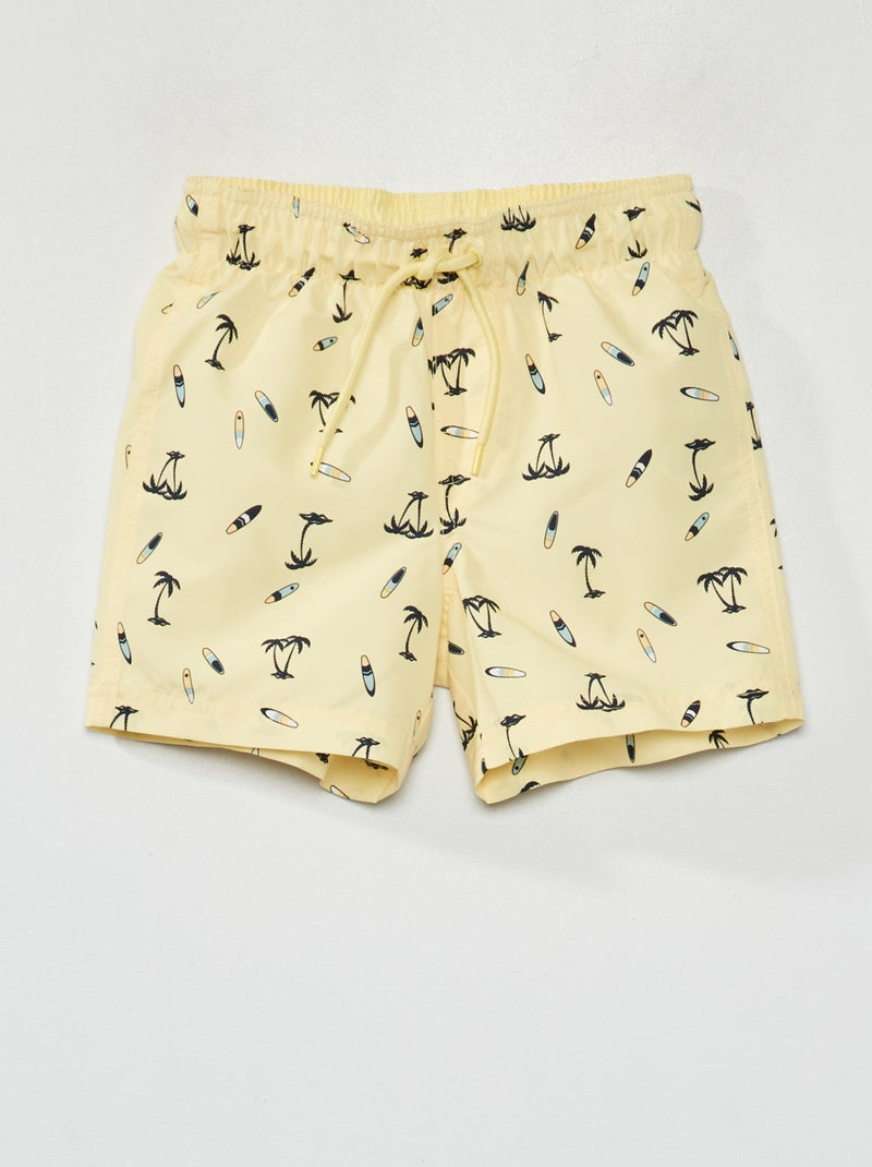 Calções de banho estampados AMARELO - Kiabi