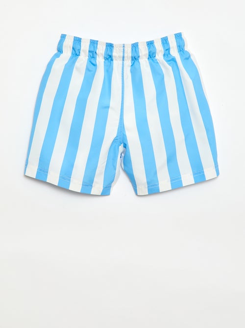Calções de banho estampados às riscas - Kiabi