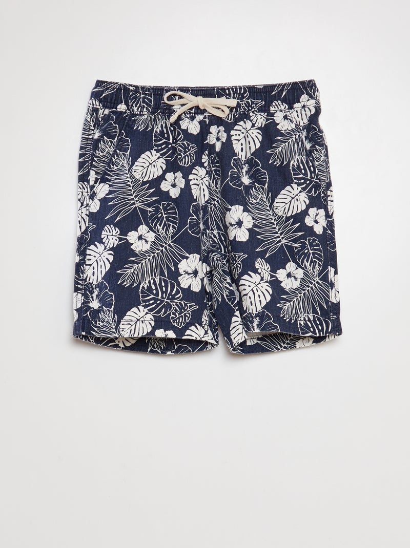 Calções de banho estampados AZUL - Kiabi