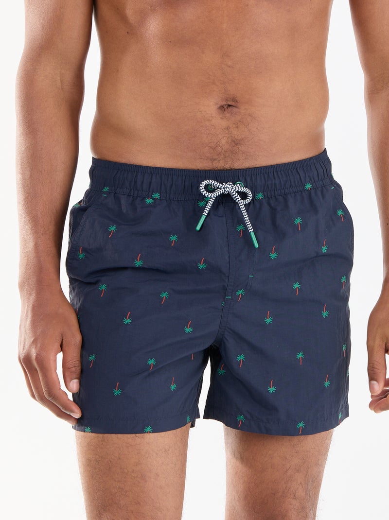 Calções de banho estampados Azul - Kiabi