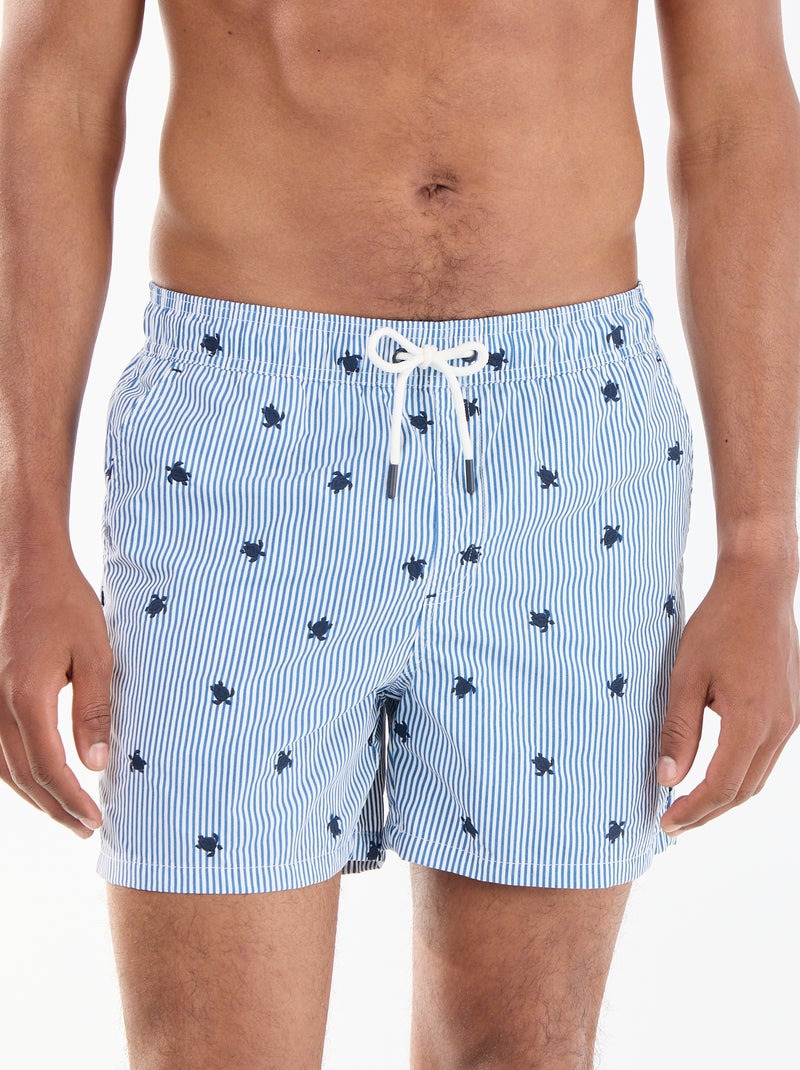 Calções de banho estampados Azul - Kiabi