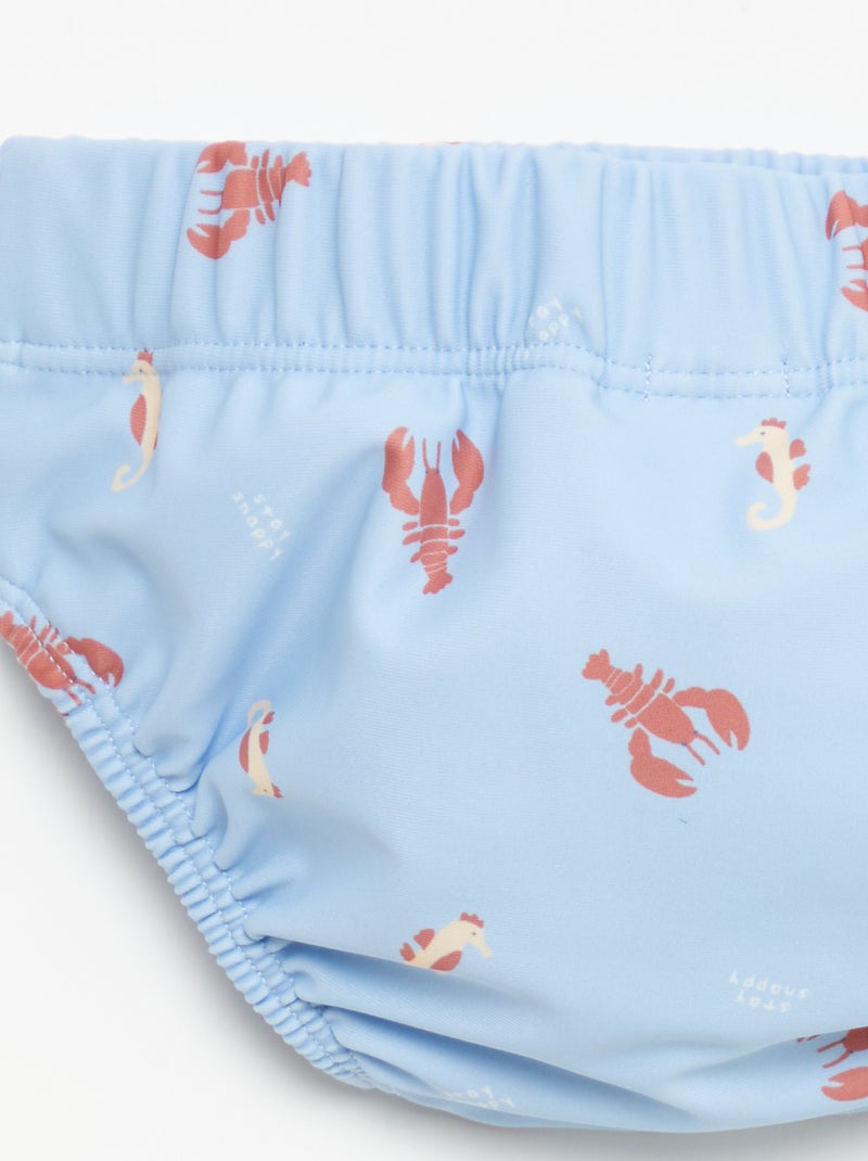 Calções de banho estampados Azul - Kiabi