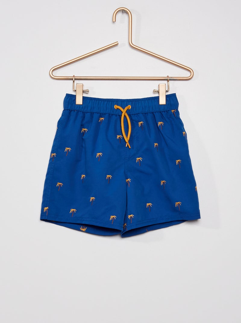 Calções de banho estampados AZUL - Kiabi
