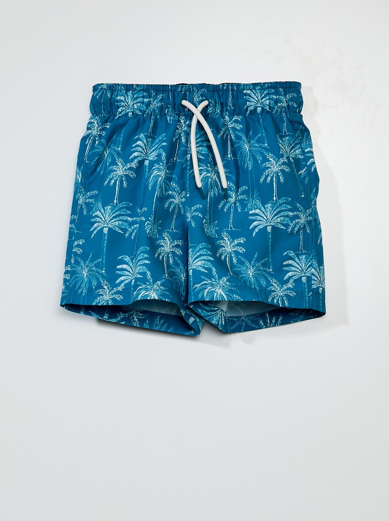 Calções de banho estampados AZUL - Kiabi