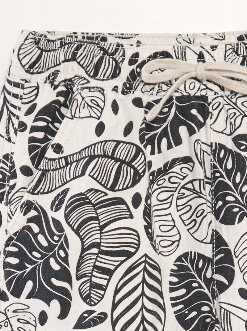 Calções de banho estampados BRANCO - Kiabi