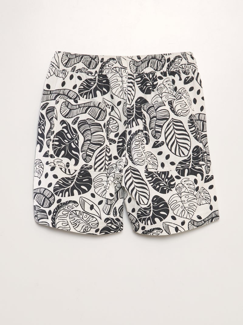 Calções de banho estampados BRANCO - Kiabi