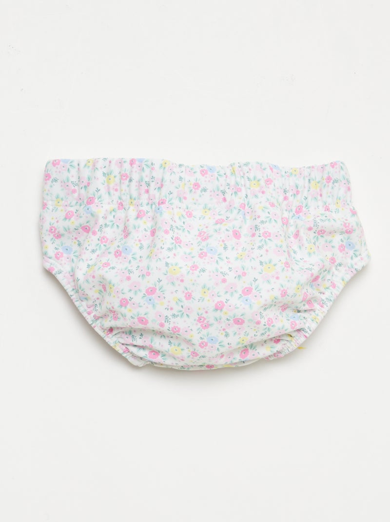 Calções de banho estampados Branco - Kiabi