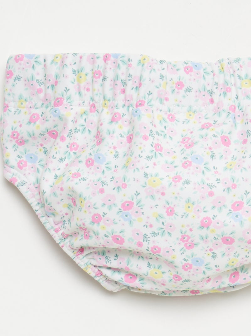 Calções de banho estampados Branco - Kiabi