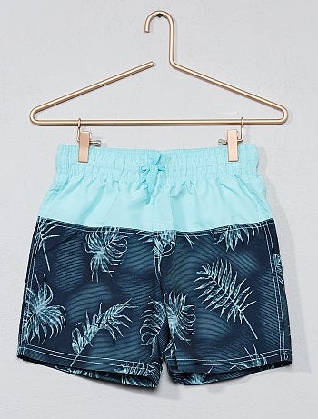 Calções de banho estampados em microfibra - Kiabi