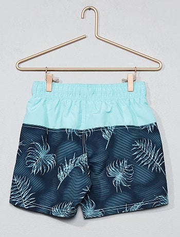 Calções de banho estampados em microfibra - Kiabi