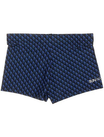 Calções de Banho Estampados Preto/Azul para Homem Sun Project 3080