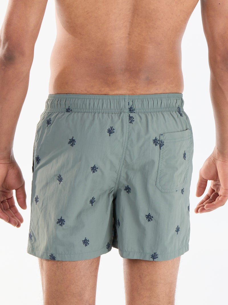 Calções de banho estampados Verde - Kiabi