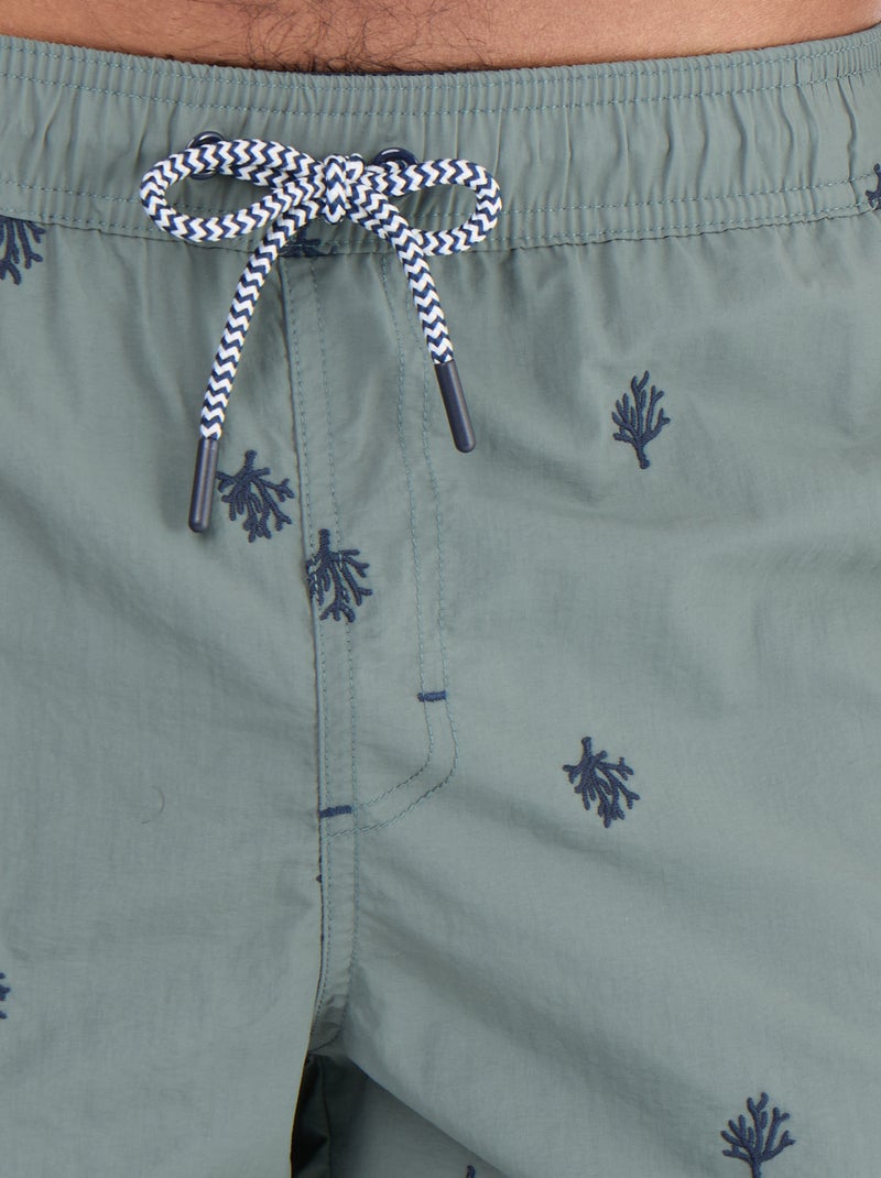 Calções de banho estampados Verde - Kiabi