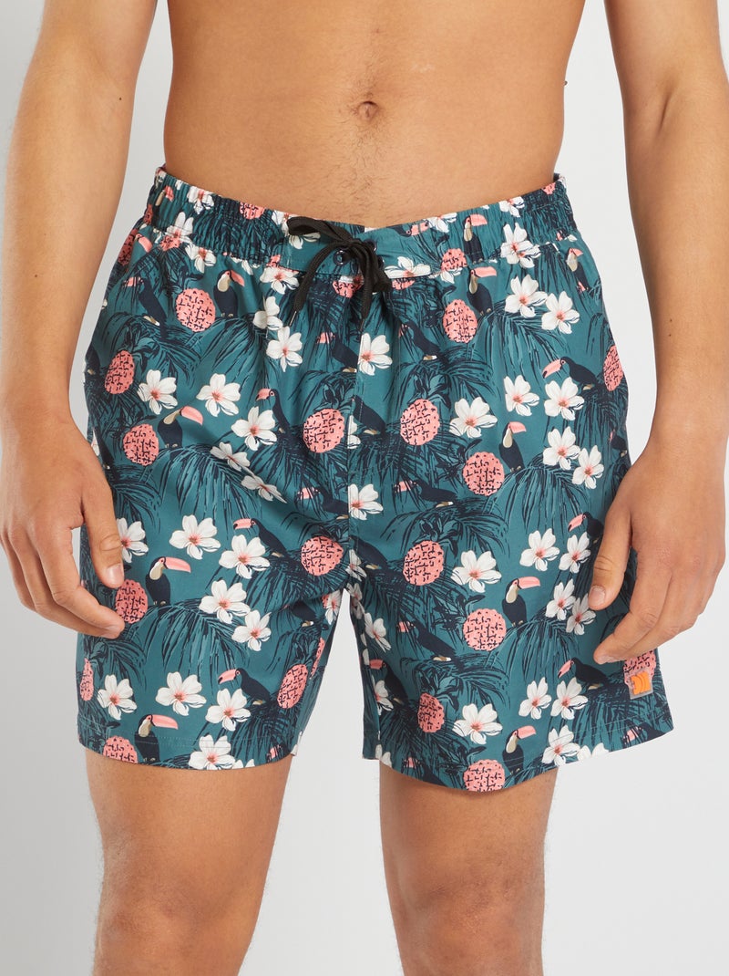 Calções de banho estampados VERDE - Kiabi
