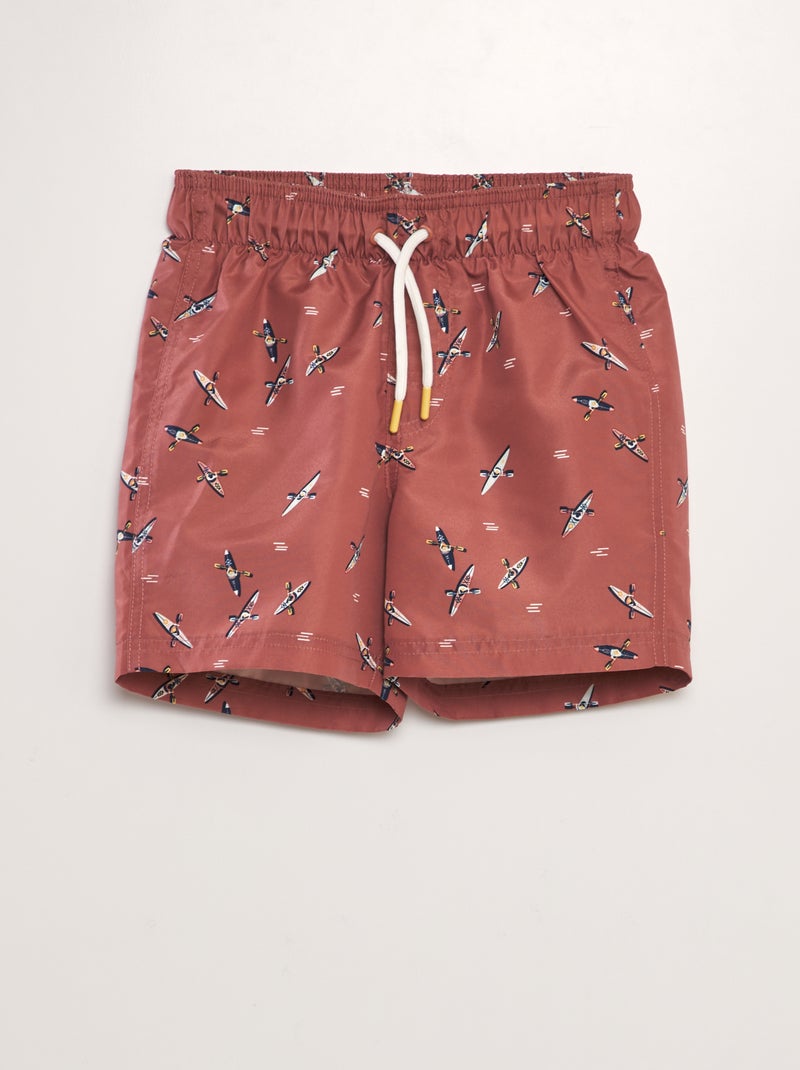 Calções de banho estampados VERMELHO - Kiabi