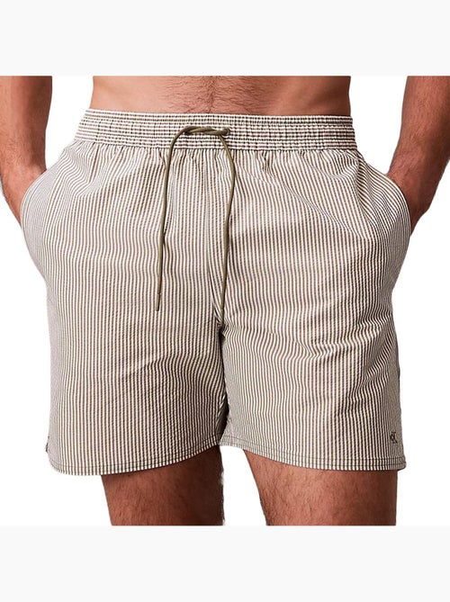 Calções de banho kaki calvin klein de homem com cordão - Kiabi