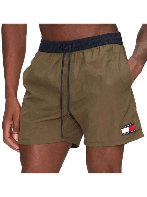 Calções de Banho Kaki Tommy Hilfiger com Cordão para Homem - Kiabi Calções de Banho Kaki Tommy Hilfiger com Cordão para Homem - Kiabi