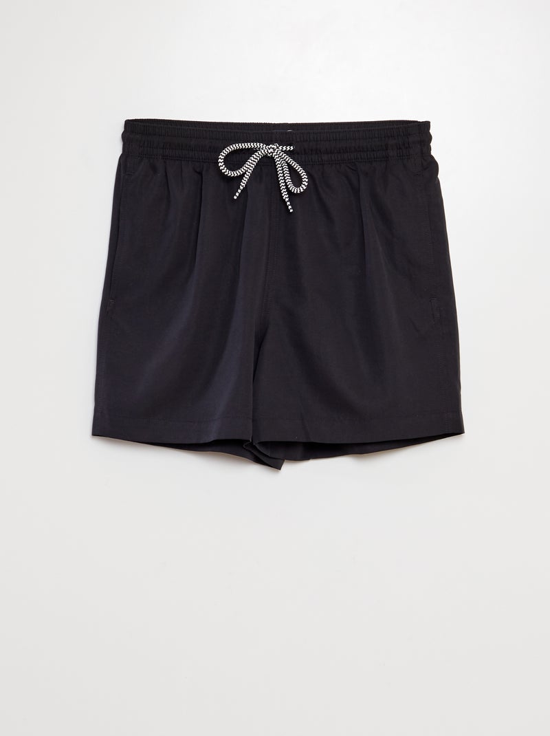 Calções de banho lisos Preto - Kiabi