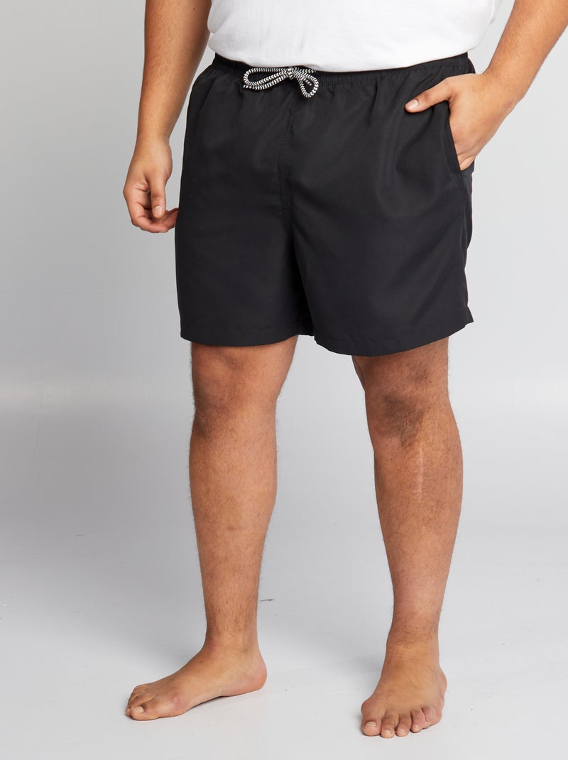 Calções de banho lisos Preto - Kiabi