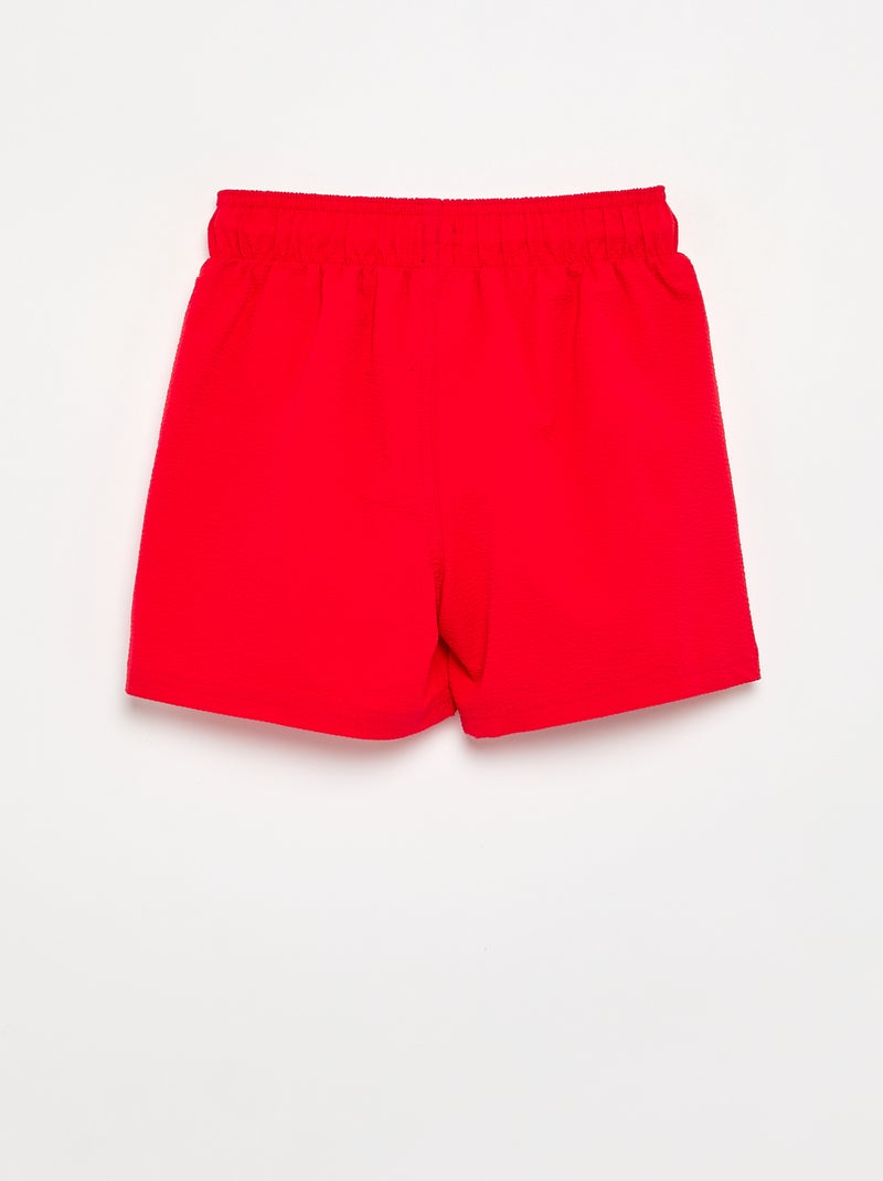 Calções de banho lisos Vermelho - Kiabi