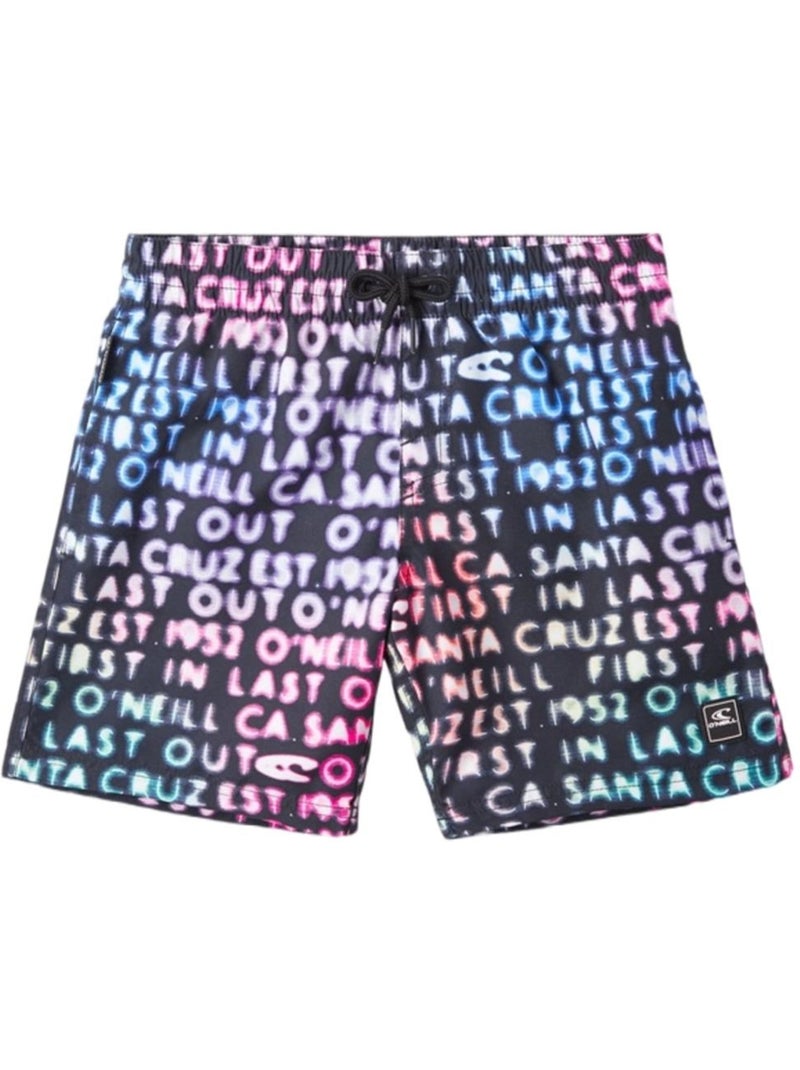 Calções de Banho O'Neill Cali para Rapaz - Preto/Rosa/Azul Preto - Kiabi