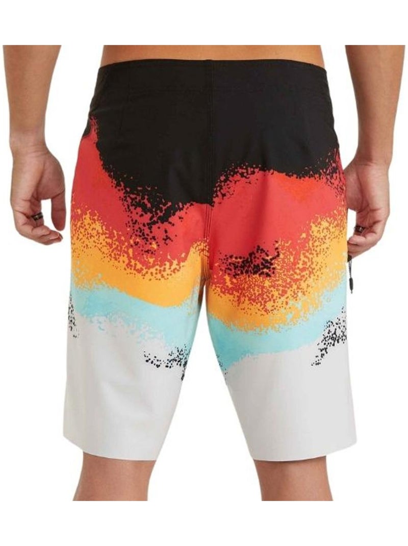 Calções de Banho O'Neill Hydro para Homem - Preto/Vermelho/Laranja Preto - Kiabi