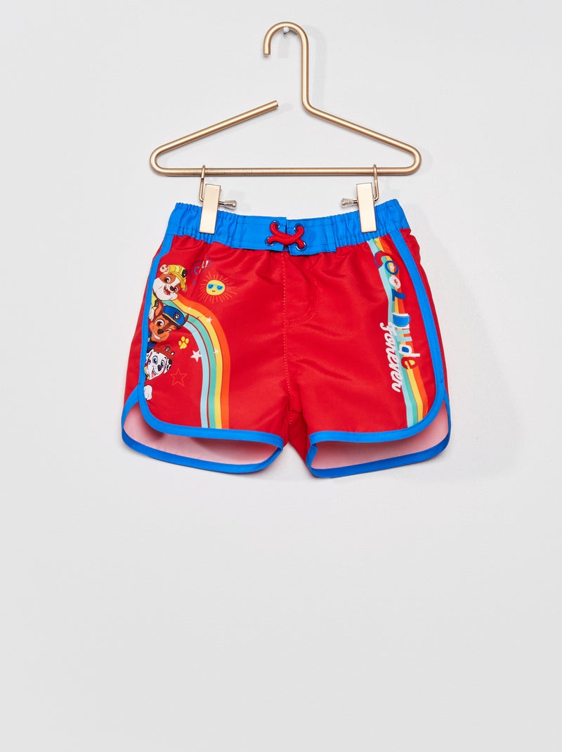 Calções de banho 'Patrulha Pata' Vermelho - Kiabi