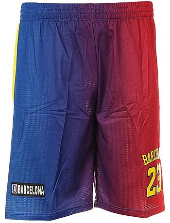 Calções de Basquetebol Barcelona Sport Zone para Homem Azul/Vermelho 2023/2024