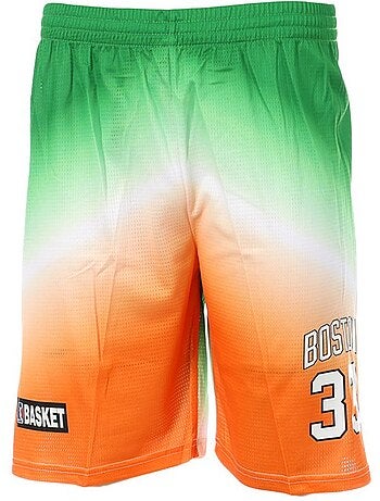 Calções de Basquetebol Boston Verdes/Laranja para Homem Sport Zone