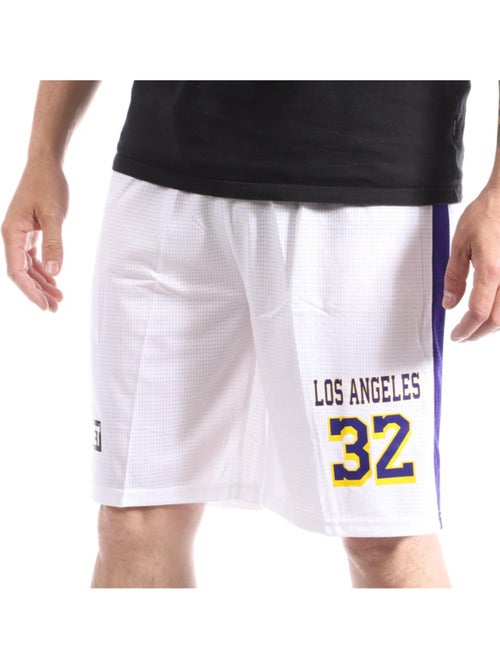 Calções de Basquetebol Brancos para Homem Sport Zone Los Angeles Lakers - Kiabi Calções de Basquetebol Brancos para Homem Sport Zone Los Angeles Lakers - Kiabi