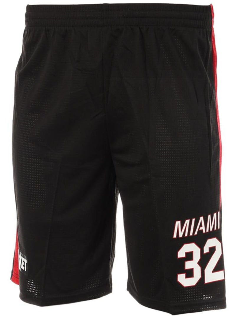 Calções de Basquetebol Miami Sport Zone para Homem - Preto/Vermelho Vermelho - Kiabi